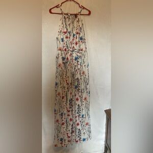 Womens Shein Large White Floral Jumpsuit